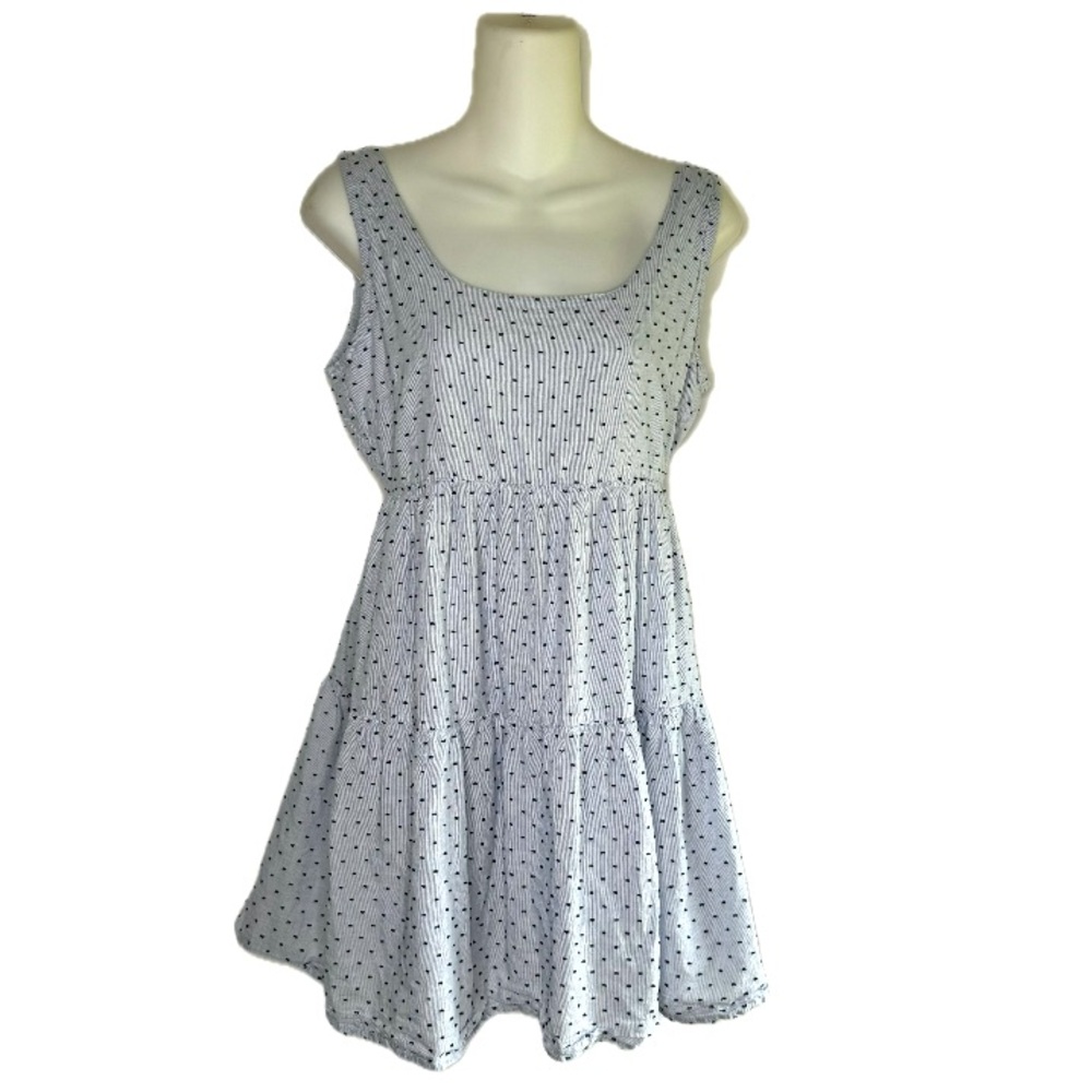 Sim & Sam Light Blue Cotton Tank Dress Sz M Bin S